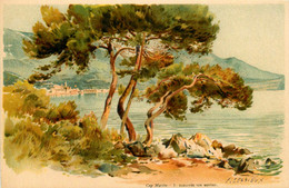 Roquebrune Cap Martin * CPA Art Nouveau Jugendstil Illustrateur E. LESSIEUX Lessieux * Dos 1900 - Roquebrune-Cap-Martin