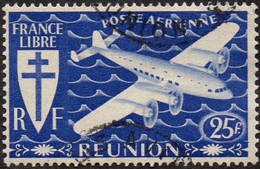 Réunion Obl. N° PA 32 - Avion Série De Londres 25f Outremer - Poste Aérienne