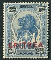 ERITREA 1924 25 C. SU 2 1/2  SOPRAST. ERITREA ** MNH - Eritrea