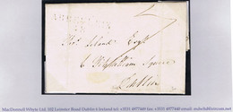 Ireland Laois 1816 Letter Sunbury March 16th To Dublin Black ABBEYLEIX/48 Town Mileage Mark, Rated "7" - Prephilately