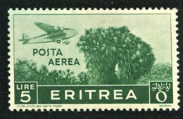 ERITREA 1936 POSTA AEREA  SOGGETTI AFRICANI 5 L.** MNH - Erythrée