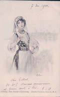 Bottaro Illustrateur, Jeune Fille En Costume (7.12.1901) - Bottaro