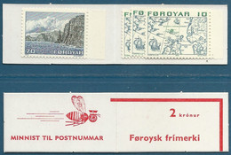 Danemark - Féroé Carnet Avec N°2 X6 Et N°5 X2 - Publicité Pour Le Code Postal - Abeille Neuf** - Zipcode