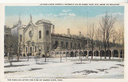 668 – Vintage 1922 - Sainte-Anne-de-Beaupré – Basilica After The Fire - Incendie – VG Condition – 2 Scans - Ste. Anne De Beaupré