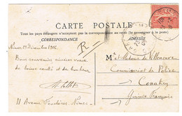 CPA ADRESSEE DE NIMES A CONAKRY GUINEE FRANCAISE - 1877-1920: Semi Modern Period