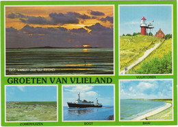 Vlieland - Vanuit Zee, Vuurtoren, Zomerhuizen, Boot, Baai -  (Nederland/Holland) No. L 4959 - Vlieland