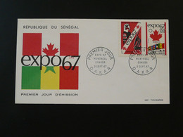 FDC Exposition Universelle Montreal 1967 Senegal Ref 97184 - 1967 – Montreal (Canada)