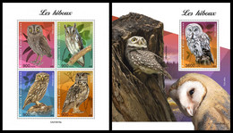 CENTRAL AFRICA 2021 - Owls, M/S + S/S. Official Issue [CA210410] - Zonder Classificatie