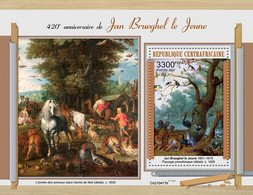 CENTRAL AFRICA 2021 - J. Brueghel, Horse S/S. Official Issue [CA210417b] - Pferde