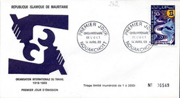 Mauritanie Mauritania 0363 Mi 0262 Y, Fdc Cinquantenaire De L'OIT, Travail - OIT