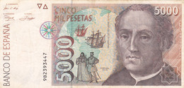 CRBP0061 BILLETE ESPAÑA 5000 PESETAS 1992 SERIE ESPECIAL 9B  MBC 40 - Sonstige & Ohne Zuordnung