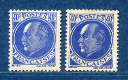 ⭐ France - Variété - YT N° 507 - Couleurs - Pétouilles - Neuf Sans Charnière - 1941 ⭐ - Unused Stamps