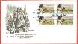 United States 1991. America PUAS - First Americans Crossed Over From Asia. - 1991-2000