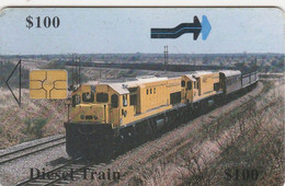 Zimbabwe, ZIM-30, $100, Diesel Train, 2 Scans. - Simbabwe