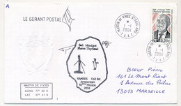 TAAF - Env Affr 0,50E Colonel Robert Genty - St Martin De Vivies St Paul Ams - 1/1/2004 - 55eme Mission - Storia Postale