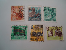 TANGANYIKA   USED   STAMPS ANIMALS   ANNIVERSARIES - Kenya (1963-...)