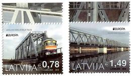 Latvia .2018 Europa-Cept. Bridges( Railway Bridges, Locomotive). 2v:0.78,1.49 - Latvia