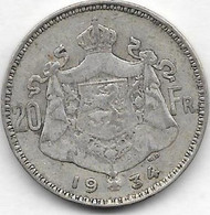 20 Francs Argent 1934 FL Pos B - 20 Francs & 4 Belgas