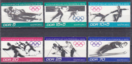 Timbres De La DDR De 1971 Des Jeux Olympique D'hiver De Sapporo 1972 6Tp MI N° 1725/30 MNH ** 50% De La Cote - Winter 1972: Sapporo