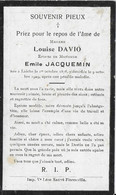 GC .  LAICHE ..-- Mme Louise DAVIO , épouse De Mr Emile JACQUEMIN , Née 1876 , Décédée En 1929 à LAICHE . - Florenville