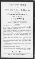 GC .  LAICHE ..-- Mr Prosper LEPRINCE , Veuf De Mme Marie DAVIO , Né En 1860 à FLORENVILLE , Décédé En 1925 . - Florenville