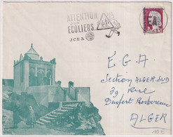 1962 - ETAT ALGERIEN / SURCHARGE "EA" - MARIANNE DE DECARIS - ENVELOPPE ILLUSTREE De ALGER - Algérie (1962-...)