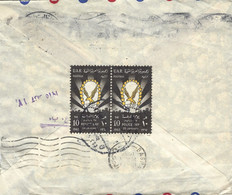 Egypt 1965 Cairo Police Day Eagle National Emblem Censored Cover To Iraq - Politie En Rijkswacht