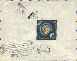 Egypt 1965 Cairo Non-aligned Countries Conference Dove Pigeon Globe Censored Cover To Iraq - Brieven En Documenten