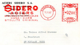 1967 Kaart ACIERS SIDERO Kana Karb Stellite - Mooie Rode Frankering KOEKELBERG 1 - * 0200 887 - 1960-79