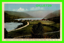 GRAND ETANG, QUÉBEC - GODFRAYS CABINS AND RESTAURANT, GASPÉ - G. E. - PUB. BY H.V. HENDERSON - - Gaspé