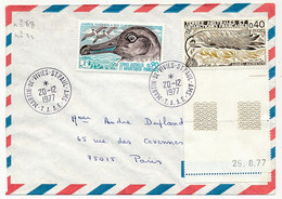 TAAF - Env. Affr 0,90 Albatros à Dos Clair + 0,40 Algues Macrocystis - Martin De Vivies St Paul Ams - 20/12/1977 - Cartas & Documentos