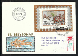 HONGRIE 1978: LSC Rec. Affr. De 10,00Ft De Budapest Pour La Suisse - Storia Postale