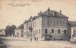 (199)   CPA  Anould  Mairie Et Les écoles  Route De Gérardmer - Anould