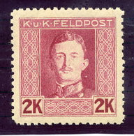 AUSTRIAN MILITARY POST 1917 Karl I   2 Kr. Perforated 11½ LHM / *.  Michel/ANK 69B - Unused Stamps