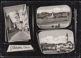 D-94474 Vilshofen - Alte Ansichten - Stadtturm - Brücke - Kirche - Cars - VW Käfer - Vilshofen