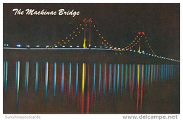 Sparkling Lights Of The Mackinac Bridge Cast A Gay Reflection For Night Viewers Minneapolis Minnesota - Minneapolis