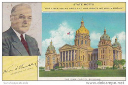 Governor William S Beardsley And State Capitol Building Des Moines Iowa - Des Moines