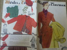 Modes Et Travaux Août 1952 Paquin Edouard Boucherit Vintage Patron Couture Haute Mannequin - Moda