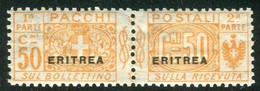 ERITREA 1916 PACCHI POSTALI 50 C.SASSONE N. 4 BEN CENTRATO  F.TO DIENA** MNH - Eritrea