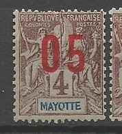 MAYOTTE N° 2 Surcharge Espacé NEUF**   SANS CHARNIERE   / MNH - Unused Stamps