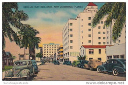 Florida Fort Lauderdale Old Cars On Las Olas Boulevard - Fort Lauderdale
