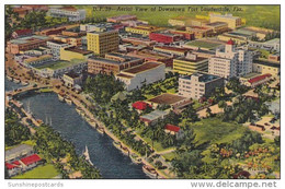 Florida Fort Lauderdale Aerial View Of Downtown Curteich - Fort Lauderdale