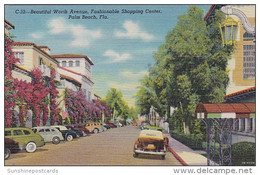 Florida Palm Beach Beautiful Worth Avenue Fashionable Shopping Center Curteich - Palm Beach