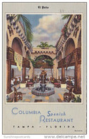 Florida Tampa Columbia Spanish Restaurant 1949 - Tampa