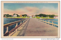 Florida Panama City Municipal Pier Looking Toward City Park - Panamá City