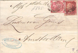 GREAT BRITAIN - LETTER 1865 LONDON To AMSTERDAM //GR44 - Covers & Documents