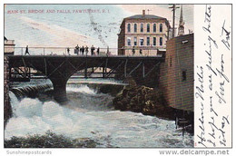 Main Street Bridge And Falls Pawtucket Rhode Island 1907 - Pawtucket