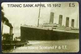 Telephone Card - Easdale Titanic #06 £5 (collector's) Card (green & White From A Limited Edition Of 1200) - Boats