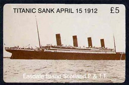 Telephone Card - Easdale Titanic #07 £5 (collector's) Card (brown & White From A Limited Edition Of 1200) - Schiffe
