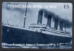 Telephone Card - Easdale Titanic #12 £5 (collector's) Card (blue & White From A Limited Edition Of 1200) - Boten